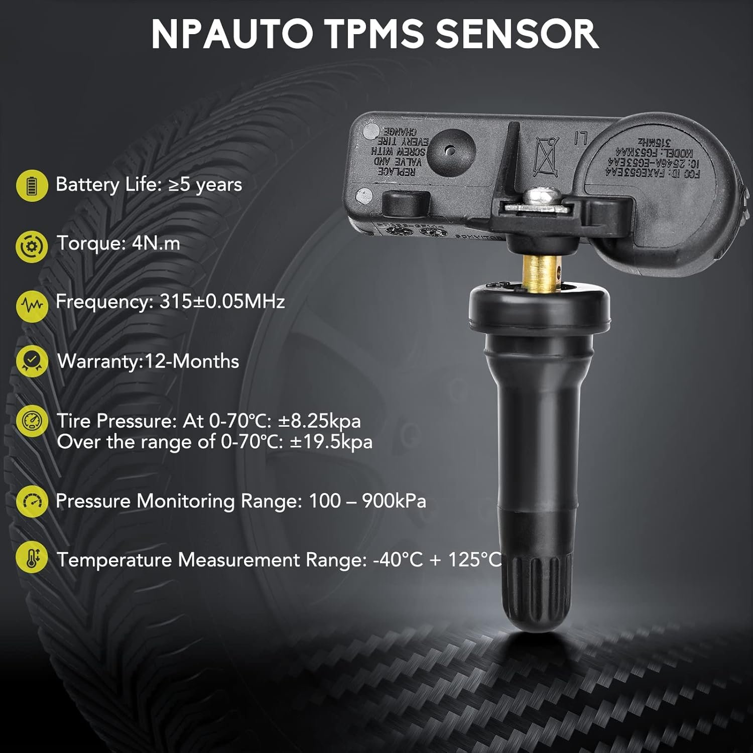Auto Sensors TPMS Tire Pressure Monitoring System for Ford F150 06-08 Explorer Mustang Ranger Expedition Escape
