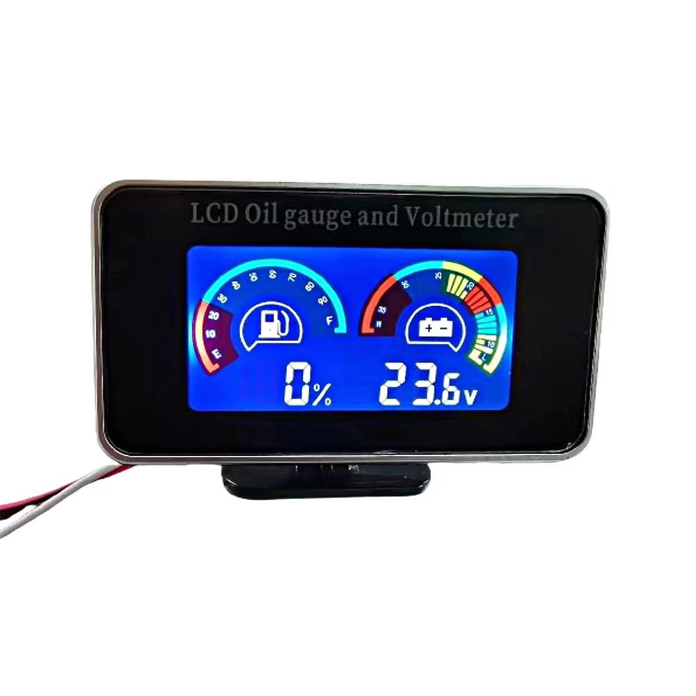 12V 24V Cars Trucks Agricultural Vehicle Modified General LCD Oil Voltage Combination Meter to Configure Fuel Sensor 250mm