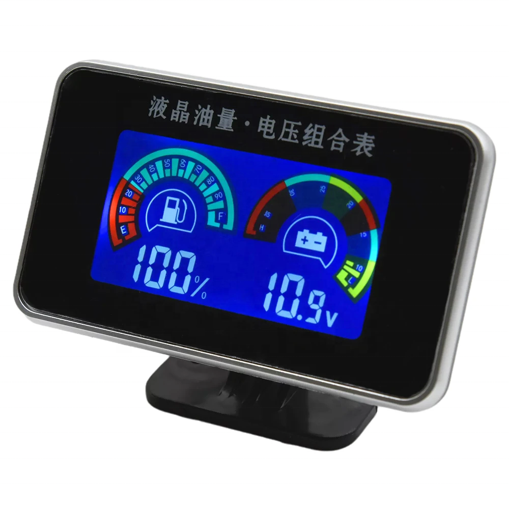 12V 24V Cars Trucks Agricultural Vehicle Modified General LCD Oil Voltage Combination Meter to Configure Fuel Sensor 250mm