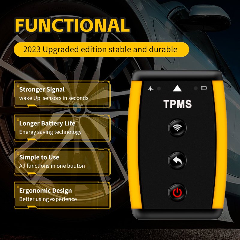 QQr Auto Car Diagnosis Tool TPMS Relearn Tool Full System Auto Tire Pressure Monitor System Sensor Activation TPMS Reset Tool