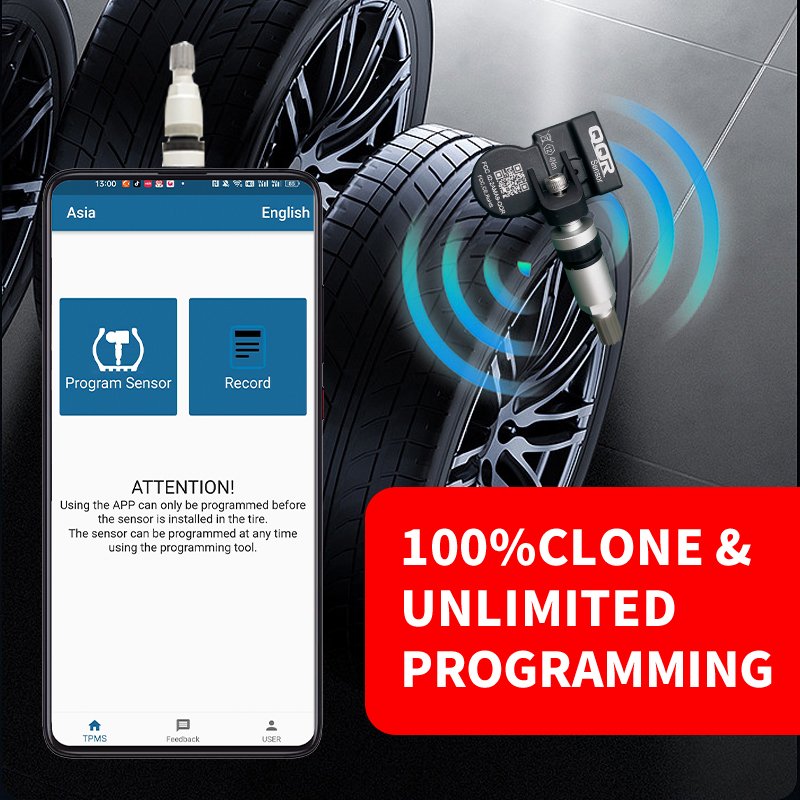 Hot Sale Auto Sensors-Universal Car Programmable Tire Pressure TPMS Tool NFC Featuring Latest Programmable Valve Sensor