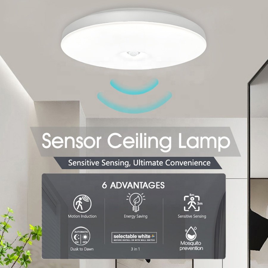 outdoor es32 staircase automatic dim night pir microwave battery motion sensor lighting light with motion sensor for home
