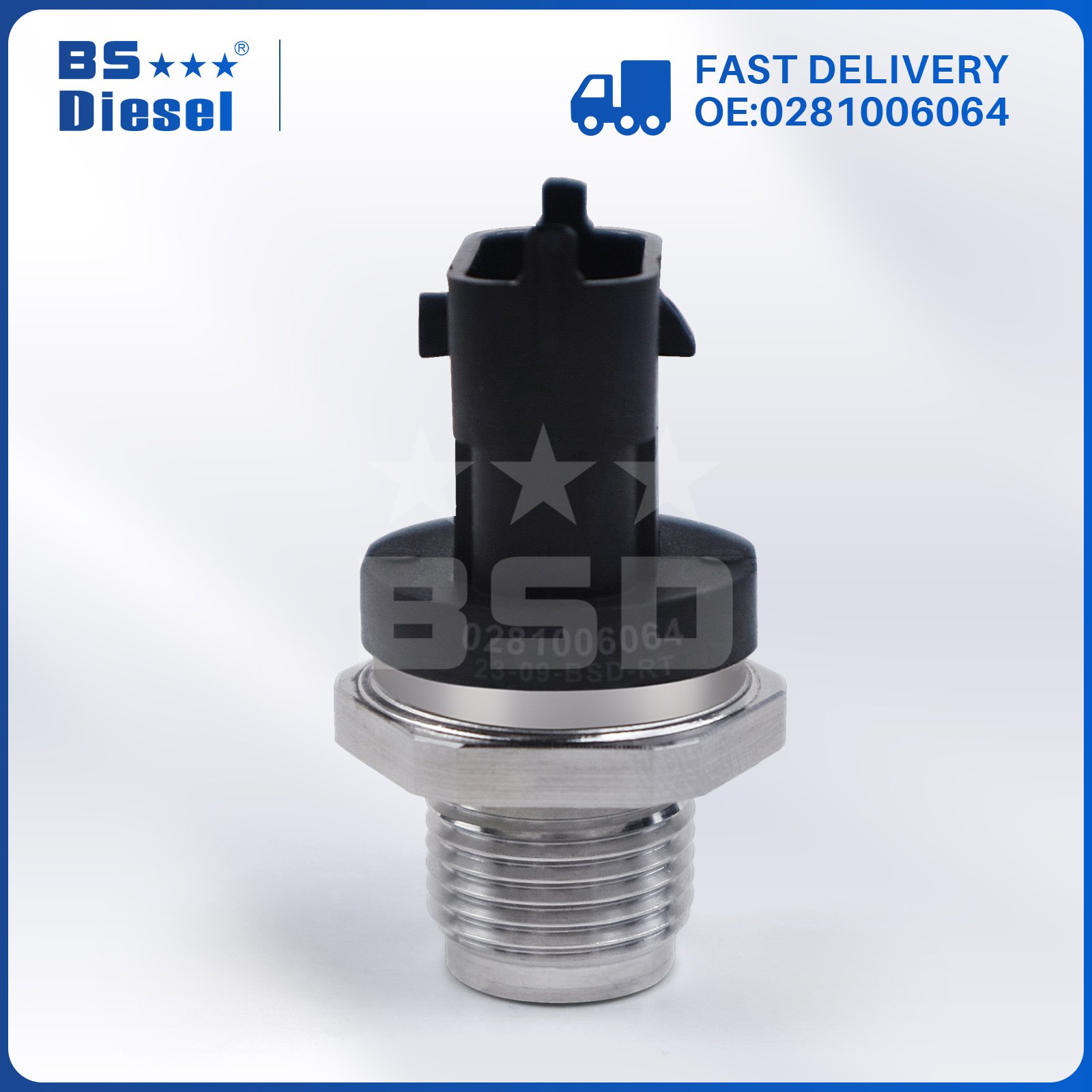 Auto Spare Parts Common Fuel Rail Pressure Sensor 0281006064 for FORD F-250 F-350 F-450 Super Duty