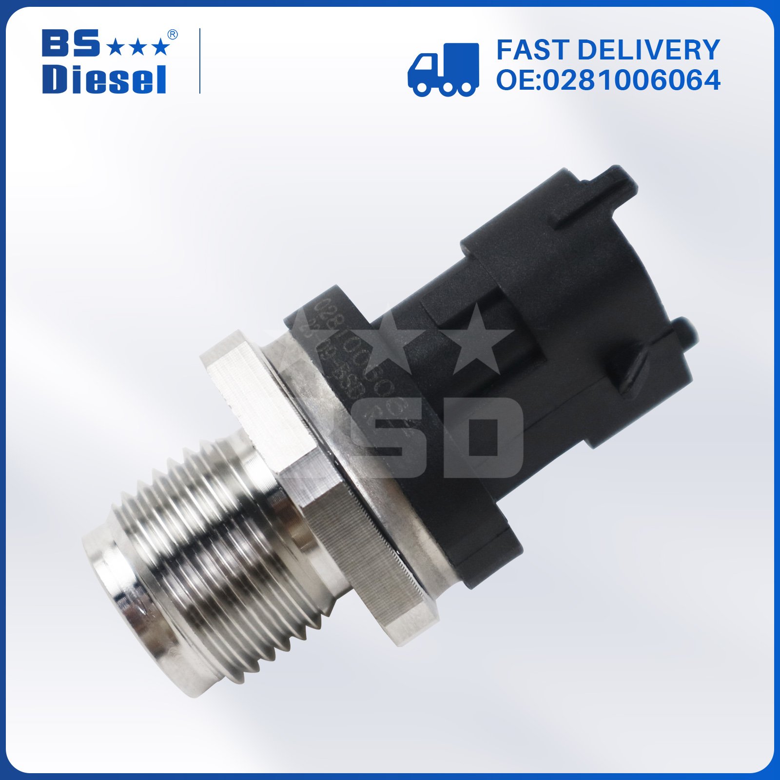 Auto Spare Parts Common Fuel Rail Pressure Sensor 0281006064 for FORD F-250 F-350 F-450 Super Duty