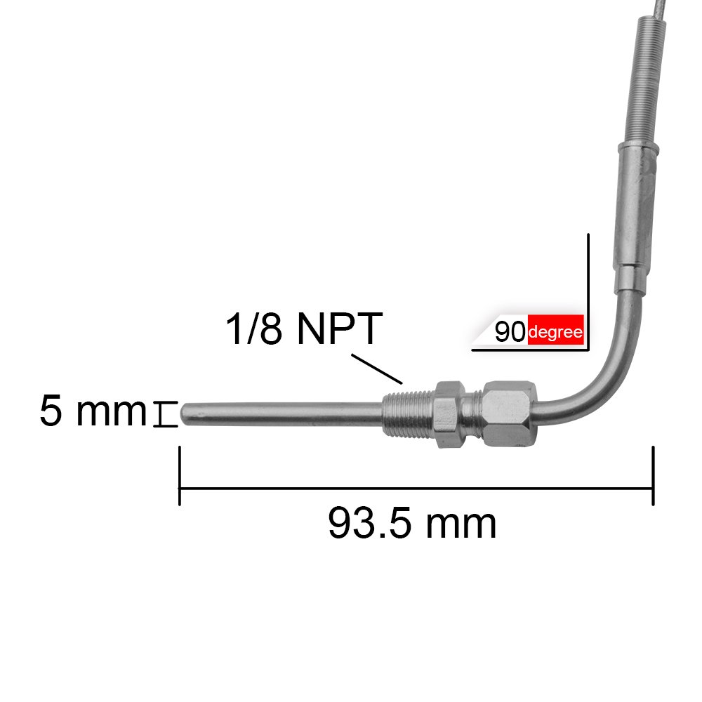 Exhaust gas Temp sensor1.2m EGT Thermocouple Probe Exhaust Temperature Sensors Threads Exhaust Temp Sensor0-1000C