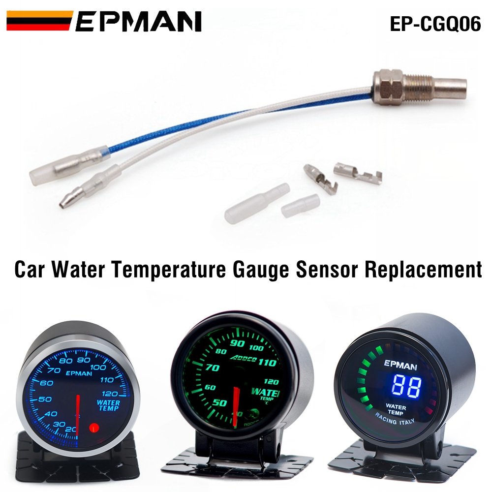 EPMAN Car Water Oil Temperature Meter Sensor TANSKY Auto Gauge 1/8 NPT Thread Sensor 0°C to 150°C EP-CGQ06