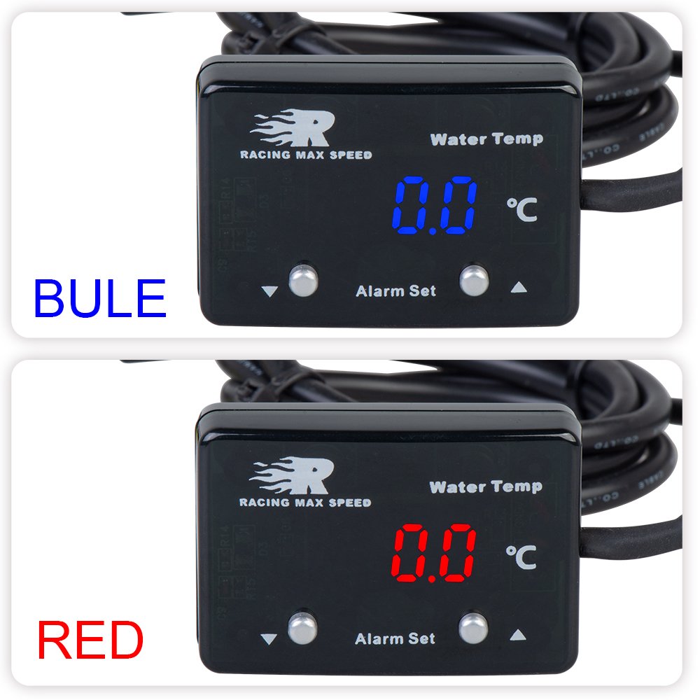 High Quality 1/8 Npt Sensor 12v Dc Car Digital Gauge Red Display,digital Water Temperature Gauge Meter WTM-01