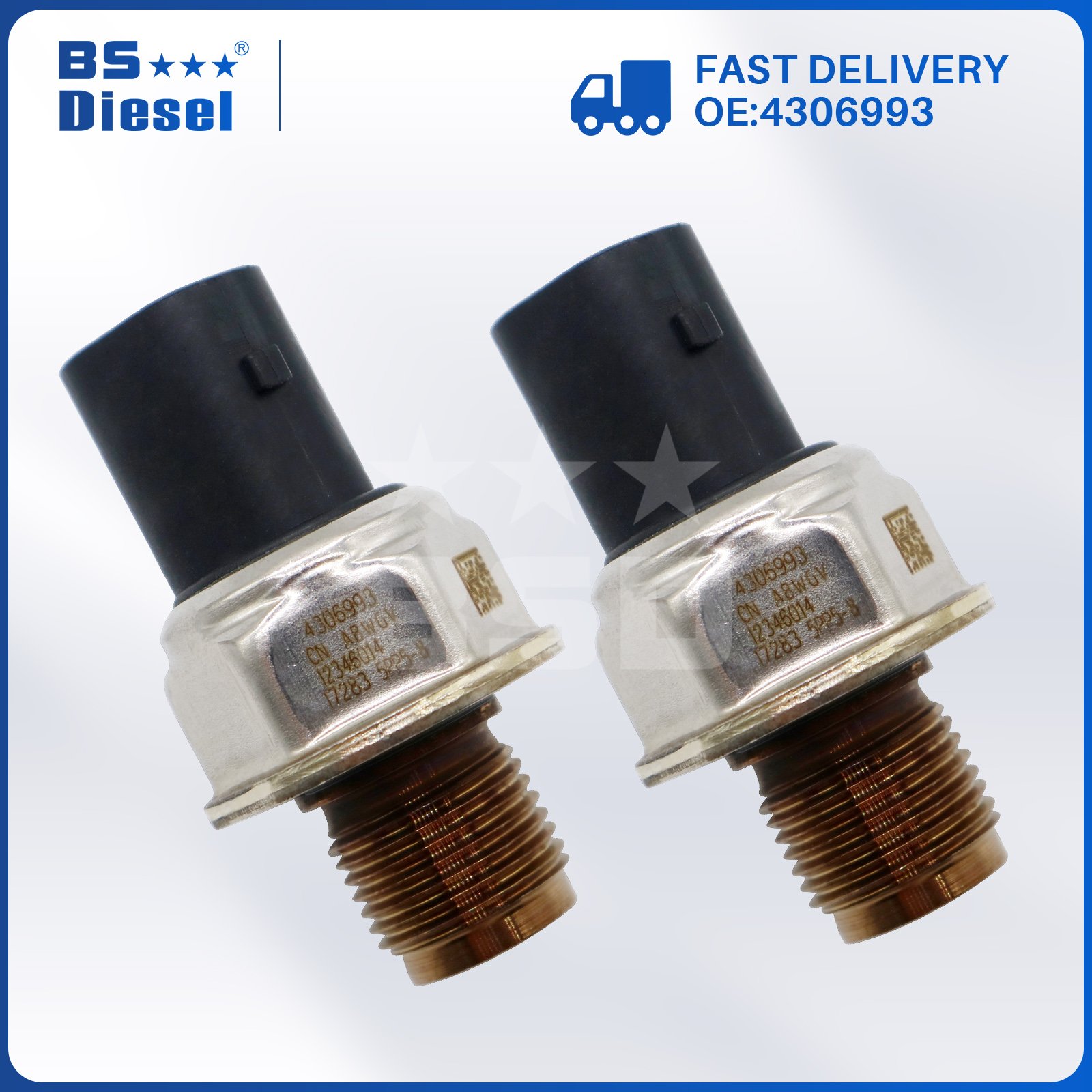 Aftermarket Autoparts Fuel Rail Pressure Sensor 5PP5-8 4306993 for Dodge Ram Cummins 6.7L Engine Parts