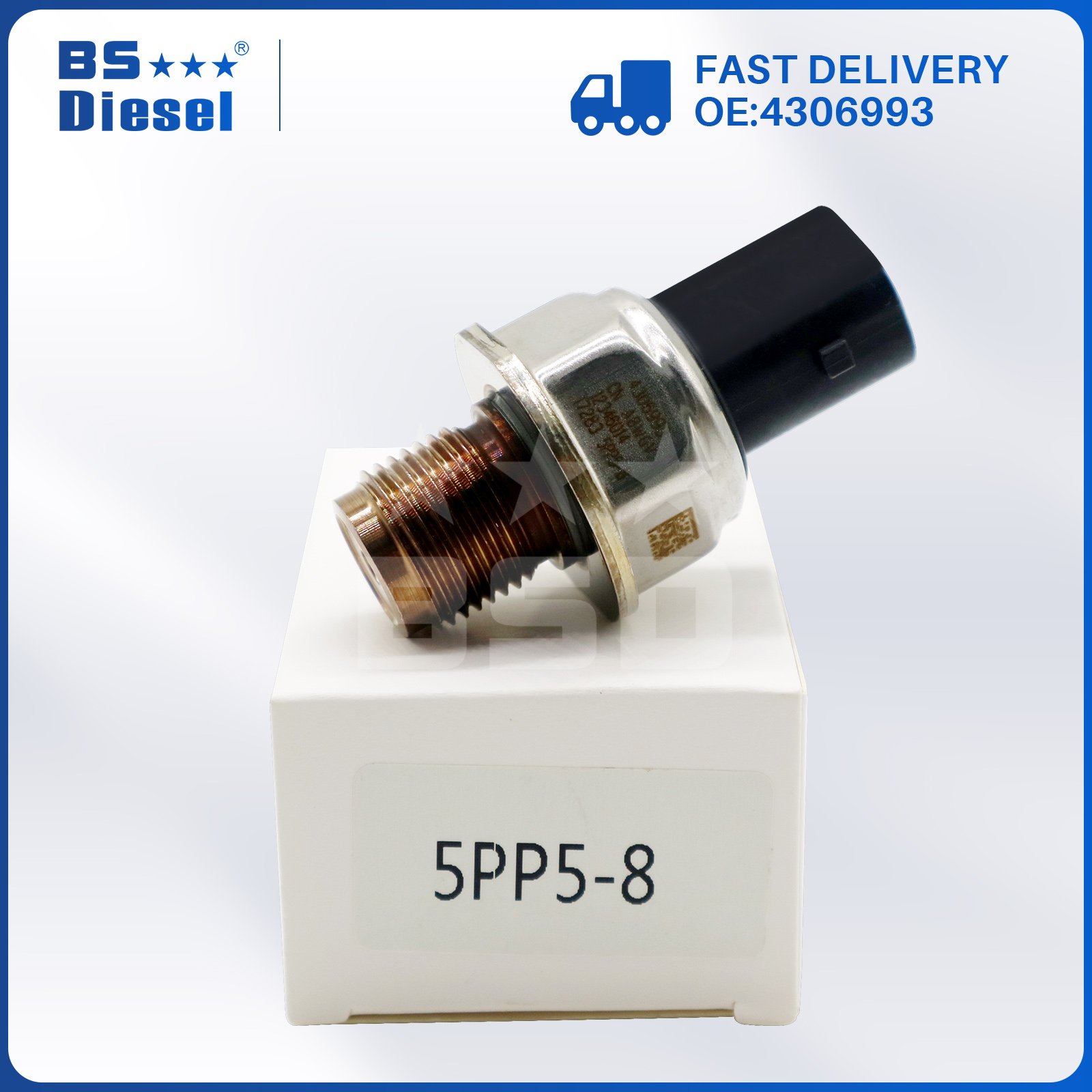 Aftermarket Autoparts Fuel Rail Pressure Sensor 5PP5-8 4306993 for Dodge Ram Cummins 6.7L Engine Parts