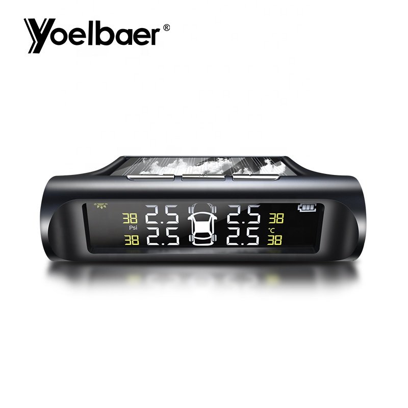 Real-time Wireless Car Tire Pressure Monitoring System Solar External Internal Universal TPMS