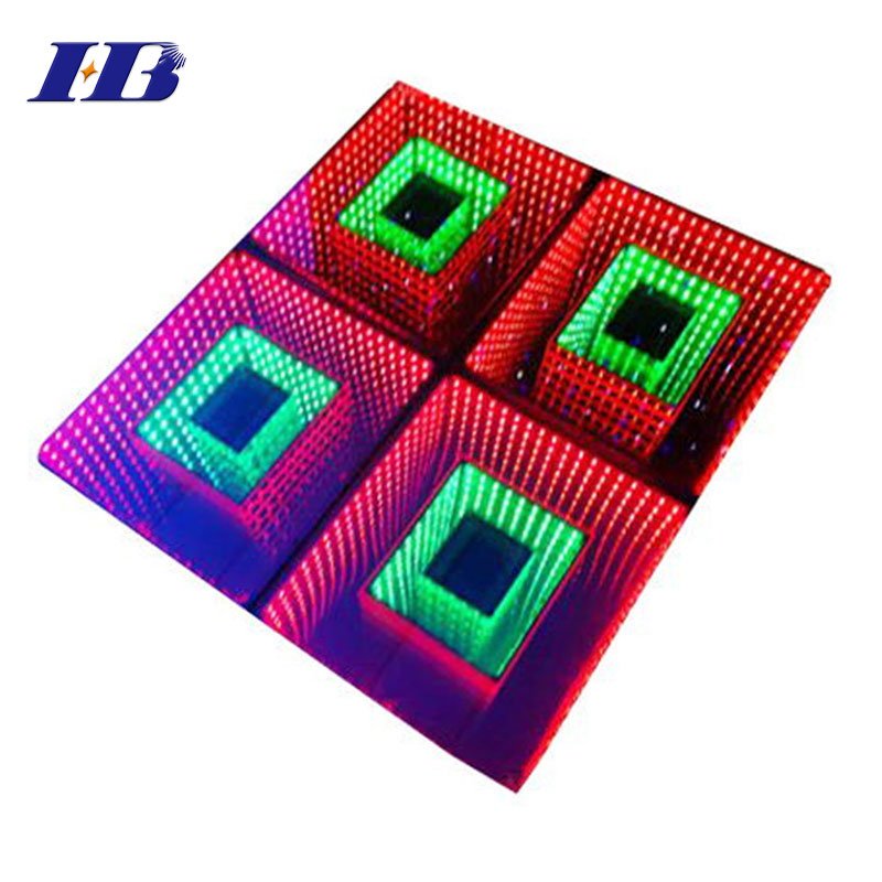 Interactive Induction LED Sensor Lights 50*50 Stepless Remote Lighting 3D Wedding Dance Floor Tiles for Weddings and Events