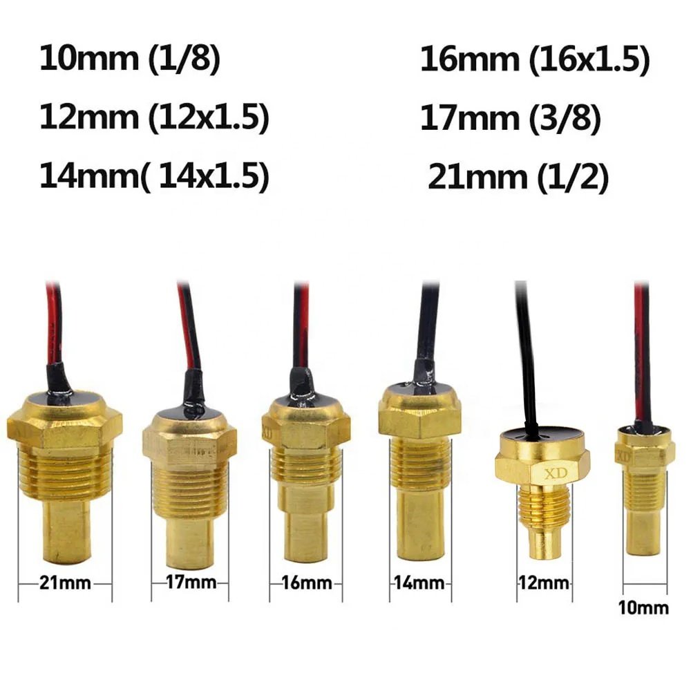 12V/24V 2 in 1 Universal Car Digital Water Temperature Gauge Voltmeter Gauge Digital Current Meter Voltmeter With Sensor Head