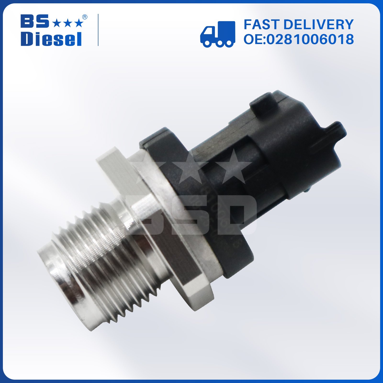 Good Quality Common Fuel Rail Pressure Sensor 0281006018 Fit for Ford Ranger Everest Mazda BT50 BT5 2.5L 3.0L 1800 Bar BT-50 B