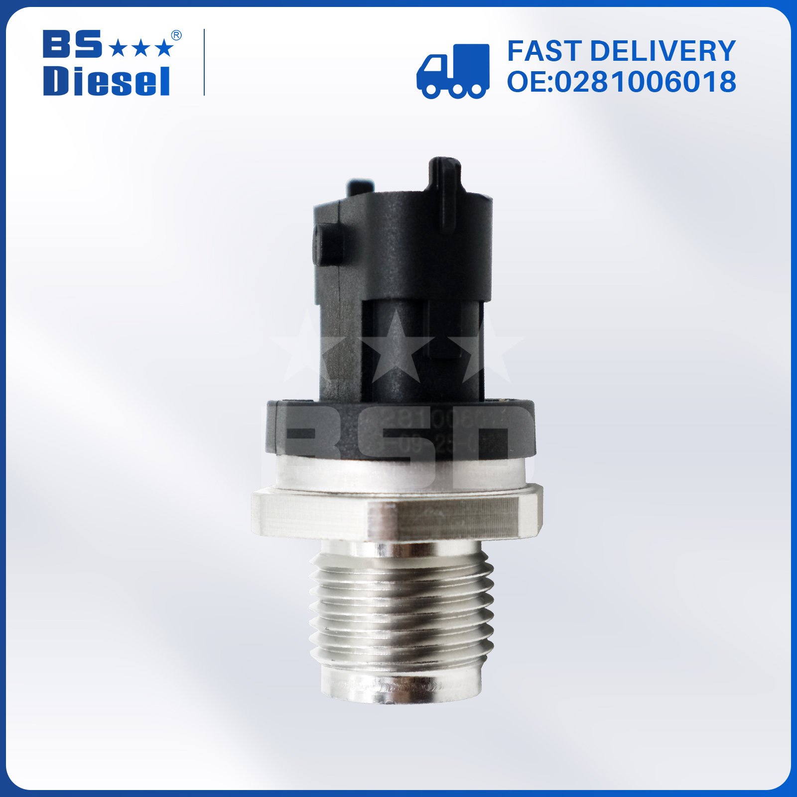 Good Quality Common Fuel Rail Pressure Sensor 0281006018 Fit for Ford Ranger Everest Mazda BT50 BT5 2.5L 3.0L 1800 Bar BT-50 B