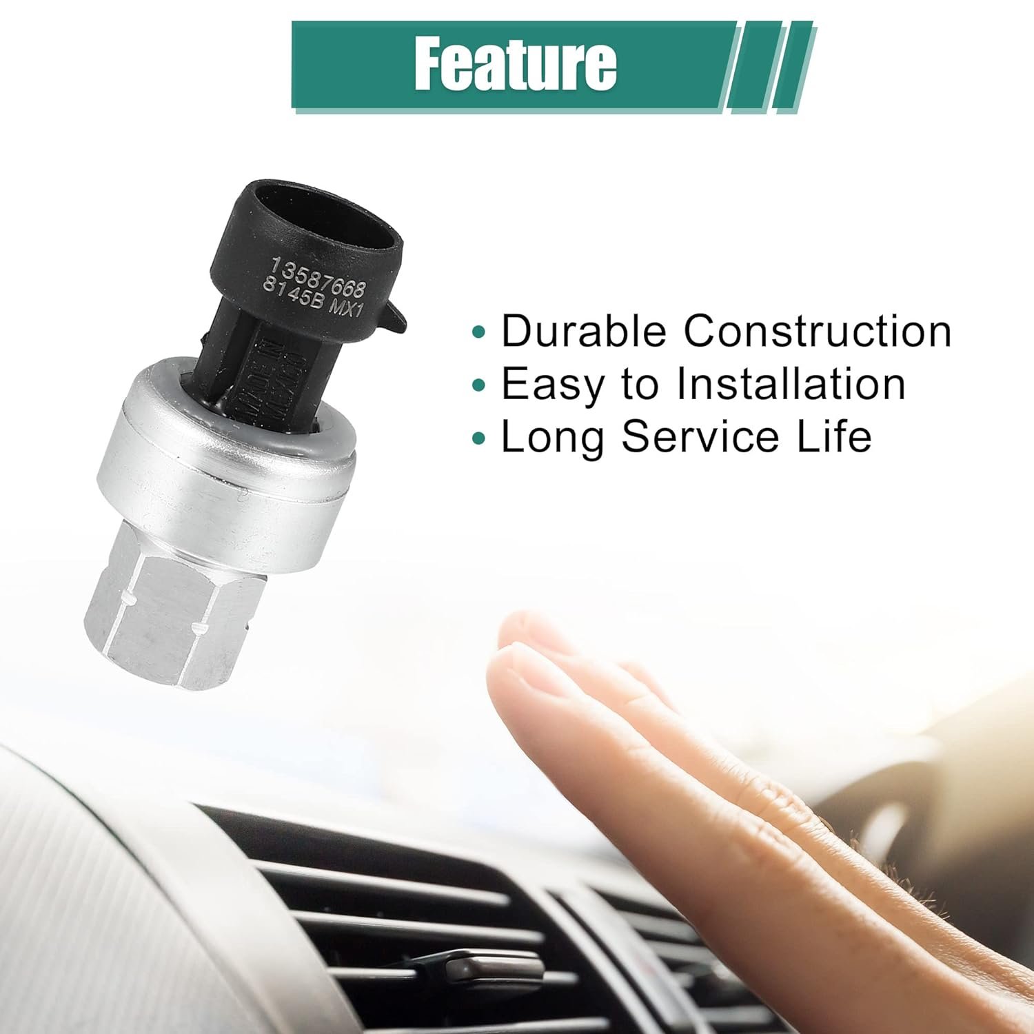 Auto Parts Air conditioning pressure sensor For Cadillac Escalade XT5 XT6 Chevrolet Camaro Equinox Malibu Impala 13587668