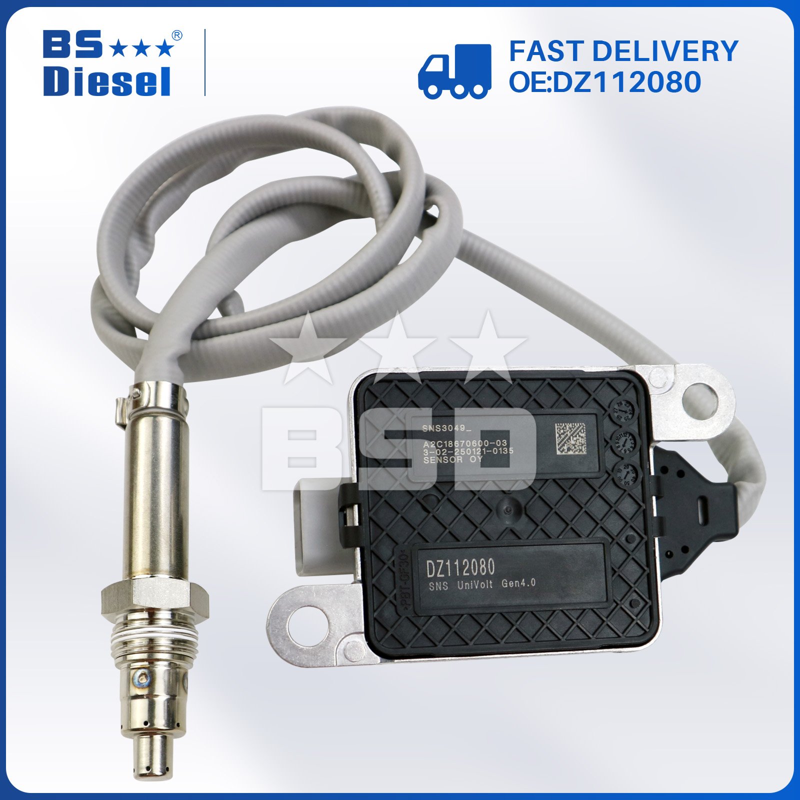 Truck Engine Spare Parts Nox Sensor Nitrogen Oxygen Sensor DZ112080 Fits for John Dee-re Diesel Engines
