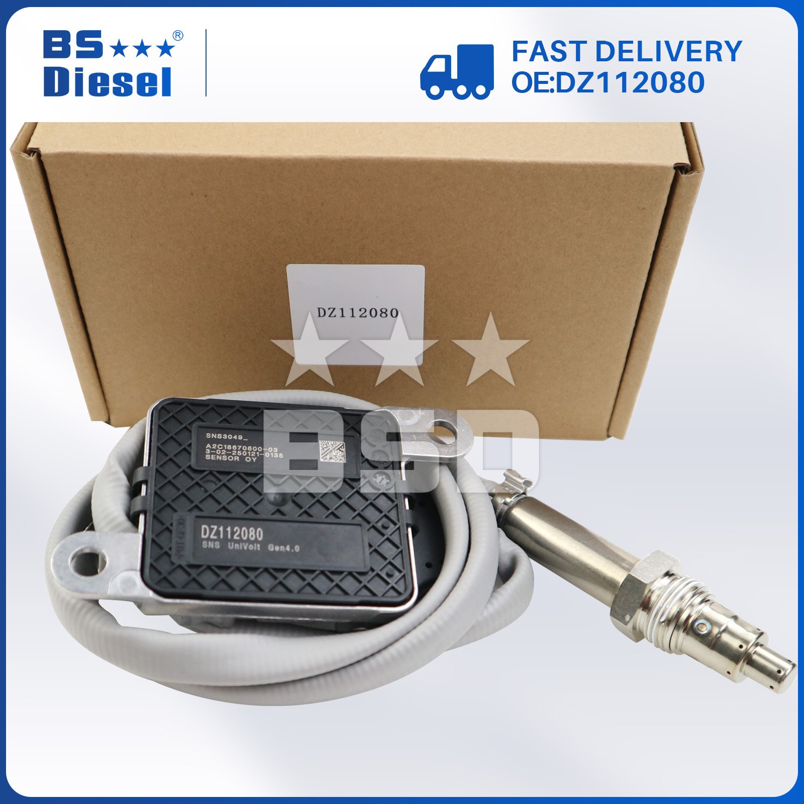 Truck Engine Spare Parts Nox Sensor Nitrogen Oxygen Sensor DZ112080 Fits for John Dee-re Diesel Engines