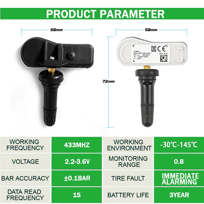 Auto Parts Tire Pressure Monitoring System Schrader Tpms Sensors 52933-c1100 52933c1100 for hyundai