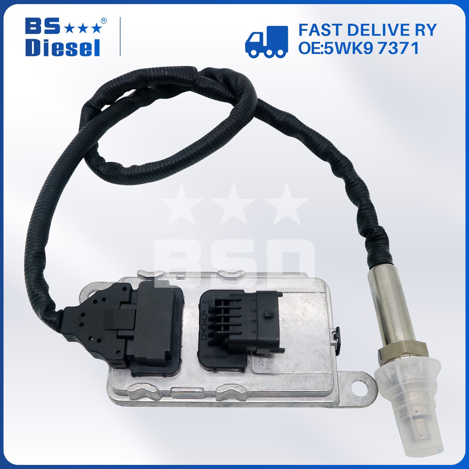 Hot Sale Auto Spare Parts NOX Sensor 5WK9 7371 24V Nitrogen Oxide Sensor 22827993 5WK97371 for VOLVO FL FE FH FM