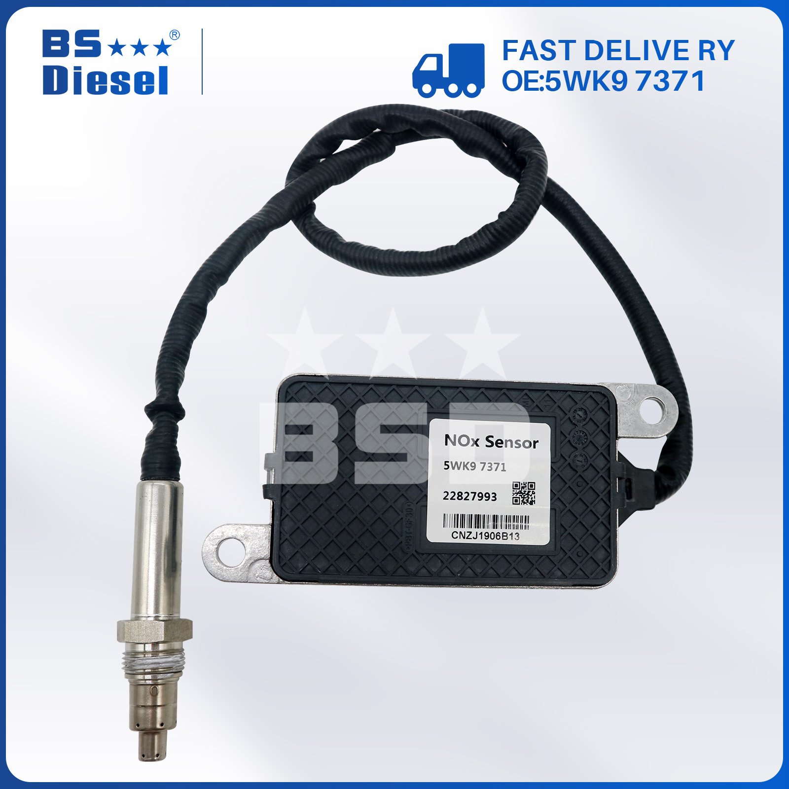 Hot Sale Auto Spare Parts NOX Sensor 5WK9 7371 24V Nitrogen Oxide Sensor 22827993 5WK97371 for VOLVO FL FE FH FM