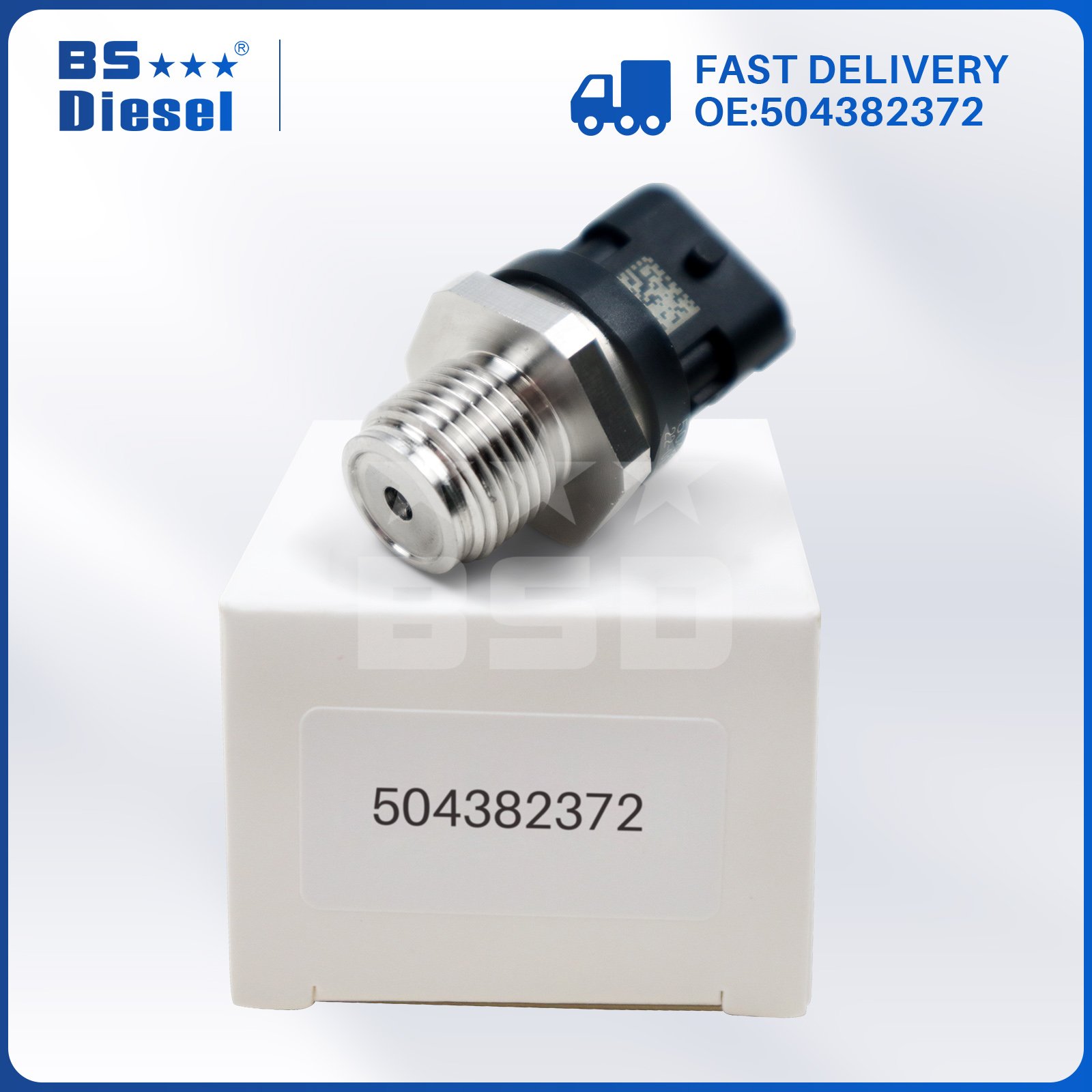 Diesel Engine Spare Parts Auto Sensors 0281006158 High Pressure Rail Fuel Pressure Sensor 504382372 for IVECO DAF MAN
