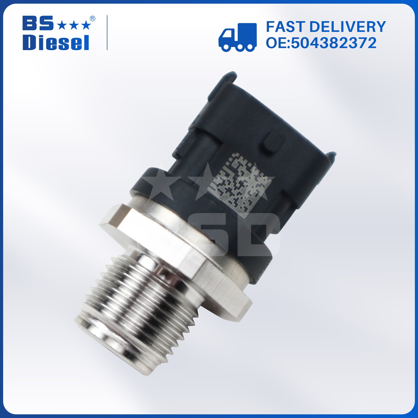 Diesel Engine Spare Parts Auto Sensors 0281006158 High Pressure Rail Fuel Pressure Sensor 504382372 for IVECO DAF MAN