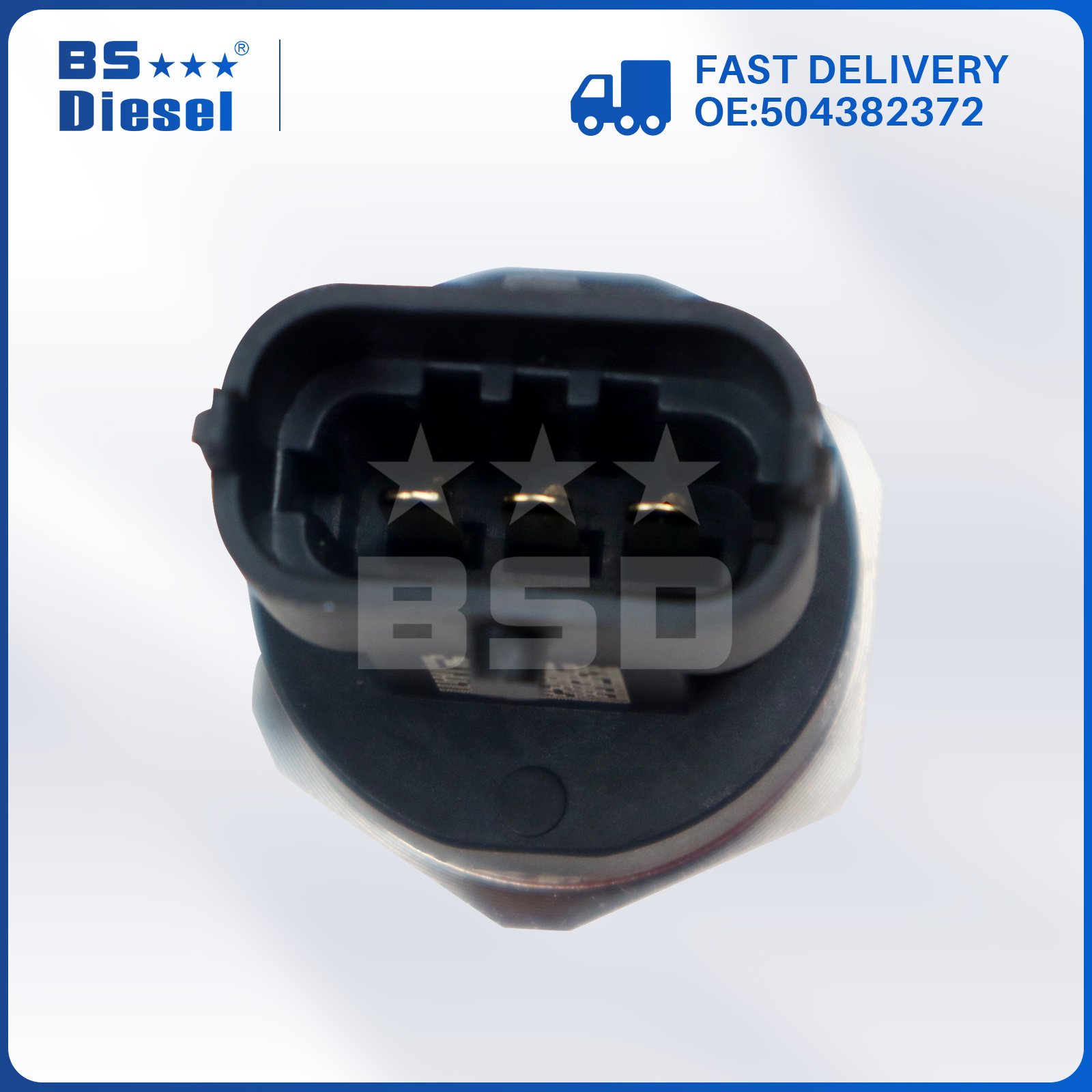 Diesel Engine Spare Parts Auto Sensors 0281006158 High Pressure Rail Fuel Pressure Sensor 504382372 for IVECO DAF MAN