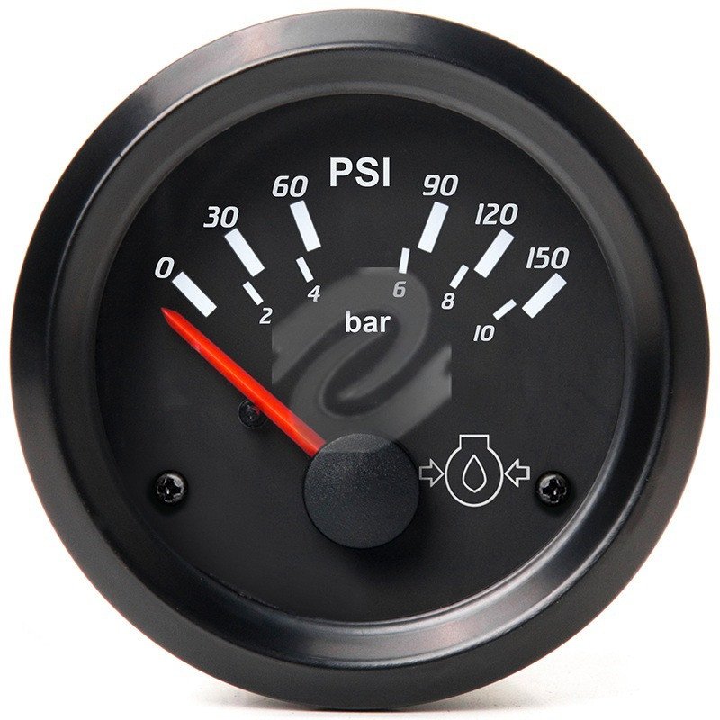 52mm Auto Oil Pressure Meter 0-100Psi Oil Pressure Gauge with Oil Press Sensor Motor for 2-10 Cylinder Engines Car Truck ATV RV