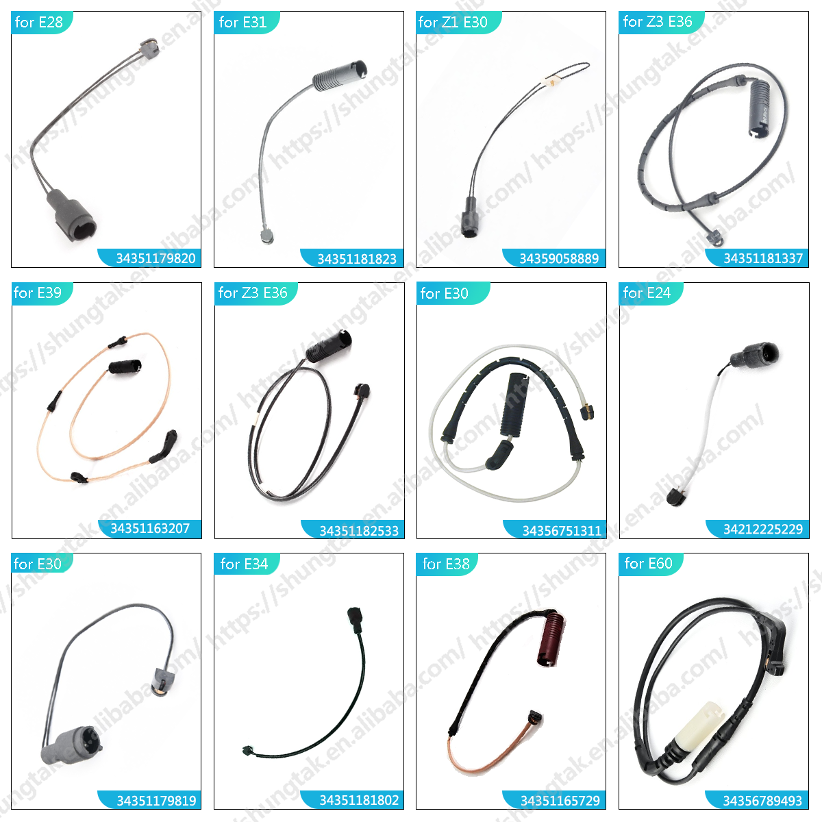 Brake Pad Wear Sensor Crankshaft Position Sensor Brake Wear Sensor for BMW E81 E82 E87 E90 E92 E93 OE 34356789439