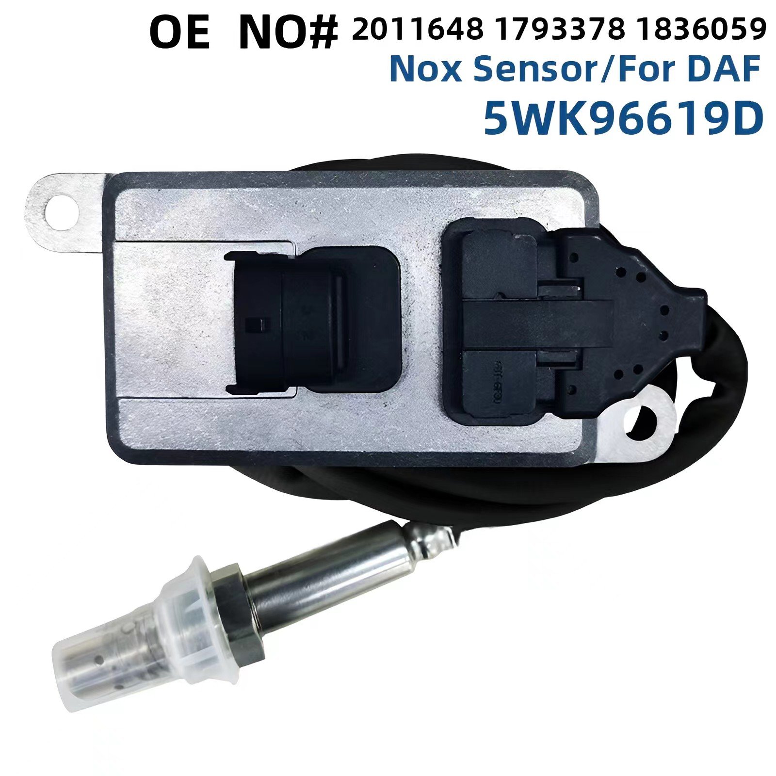 Original New Nitrogen Oxygen Sensor NOX Sensor 24V for DAF 5WK96619D 5WK96619C 2011648 1793378 1836059 Auto Sensors