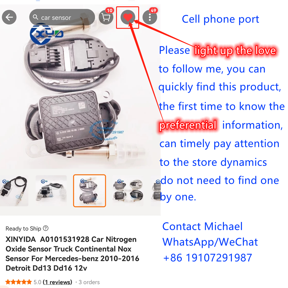 XINYIDA 24v Engine Out Nox Sensor 2897309 2872945 Auto Nitrogen Oxygen Sensor 5wk9 6751c 4326470 4326862