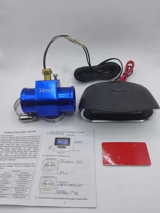 12V 24V Digital Water Temperature Gauge + Volt Water Temperature Sensor Head Plug Joint Pipe Sensor Radiator Hose Adapter 1/8NPT