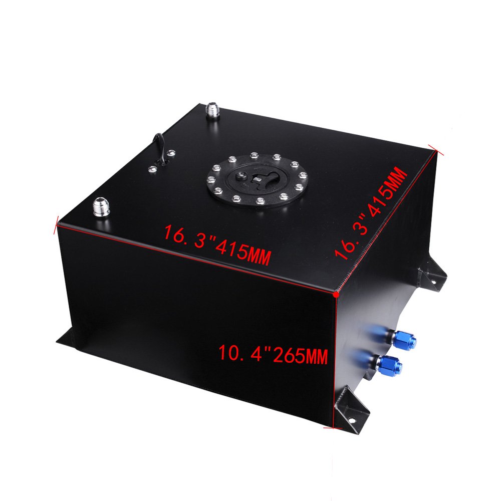 40L Aluminum Fuel Surge tank With Sensor Foam Inside With Cap Fuel Cell Tank 40L