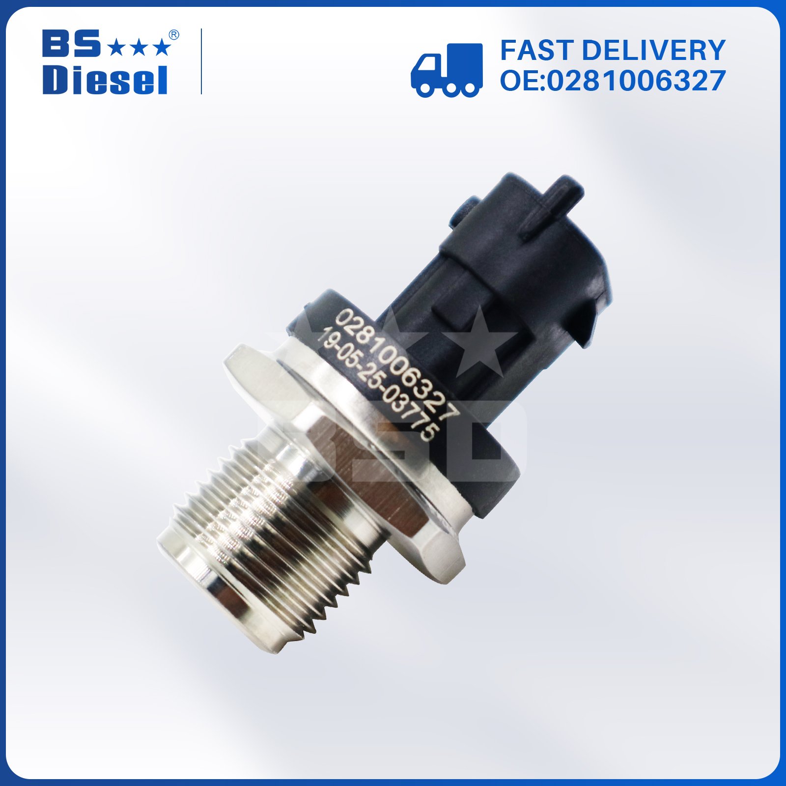 High Durability Common Fuel Rail Pressure Sensor 0281006150 0281006327 for 07-12 Dodge Ram 2500 3500 Diesel 6.7L Cummins