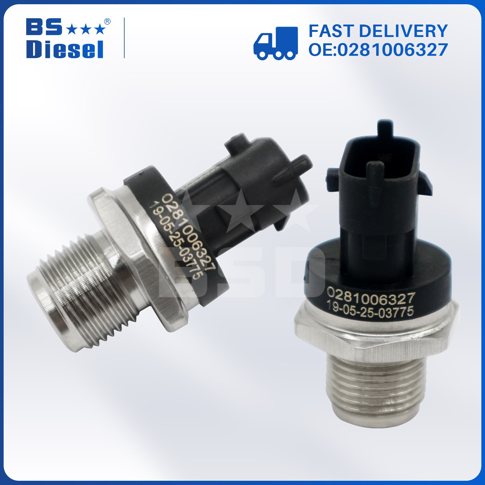 High Durability Common Fuel Rail Pressure Sensor 0281006150 0281006327 for 07-12 Dodge Ram 2500 3500 Diesel 6.7L Cummins