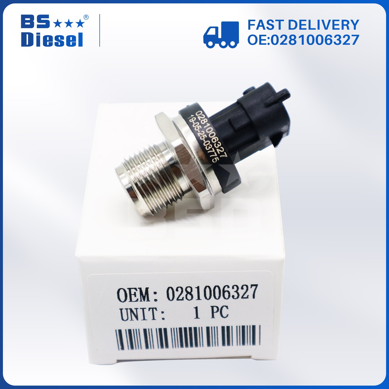 High Durability Common Fuel Rail Pressure Sensor 0281006150 0281006327 for 07-12 Dodge Ram 2500 3500 Diesel 6.7L Cummins