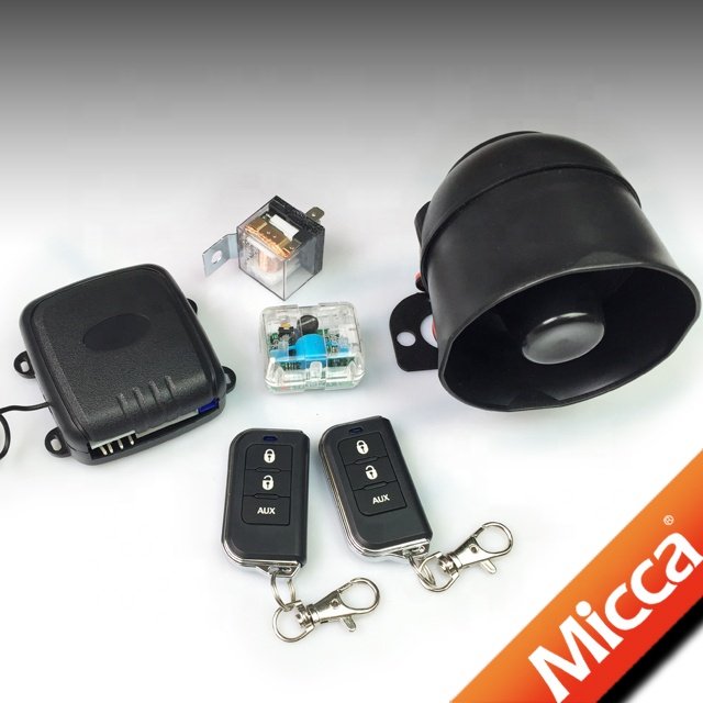 OW007 MICCA Rolling Code Car Alarm System with Dual-stage External Shock Sensor, Alarma para Autos Codigo Variable