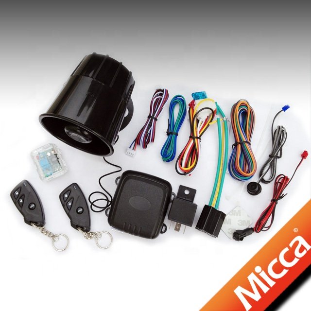 OW007 MICCA Rolling Code Car Alarm System with Dual-stage External Shock Sensor, Alarma para Autos Codigo Variable