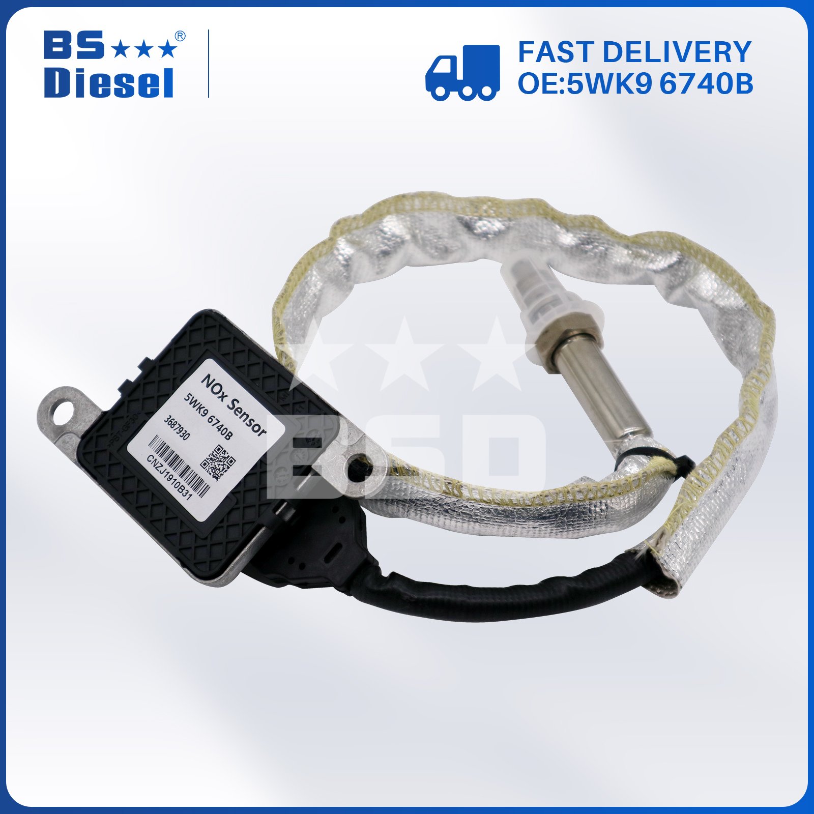 Good Quality Auto Sensors Nitrogen Oxide Sensor 5WK9 6740B NOx Sensor 3687930 5WK96740B for Cummins ISX15 ISZ13 QSX15