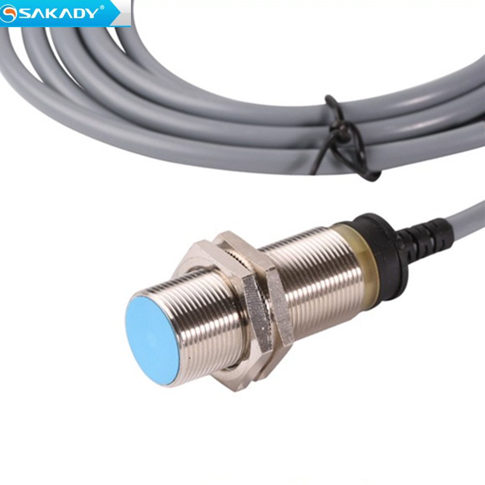 SAKADY Inductive Proximity Three Wire Normally Open NPN Metal Car Inductive Proximity Switch Sensor Safety Sensors