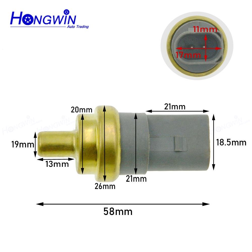 06A919501A, 06A919501 2-Pin Coolant Water Temperature Sensor For Skoda Fabia Audi A3 A4 A5 A6 A8 Q3 Q5 Q7 TT Jetta Golf