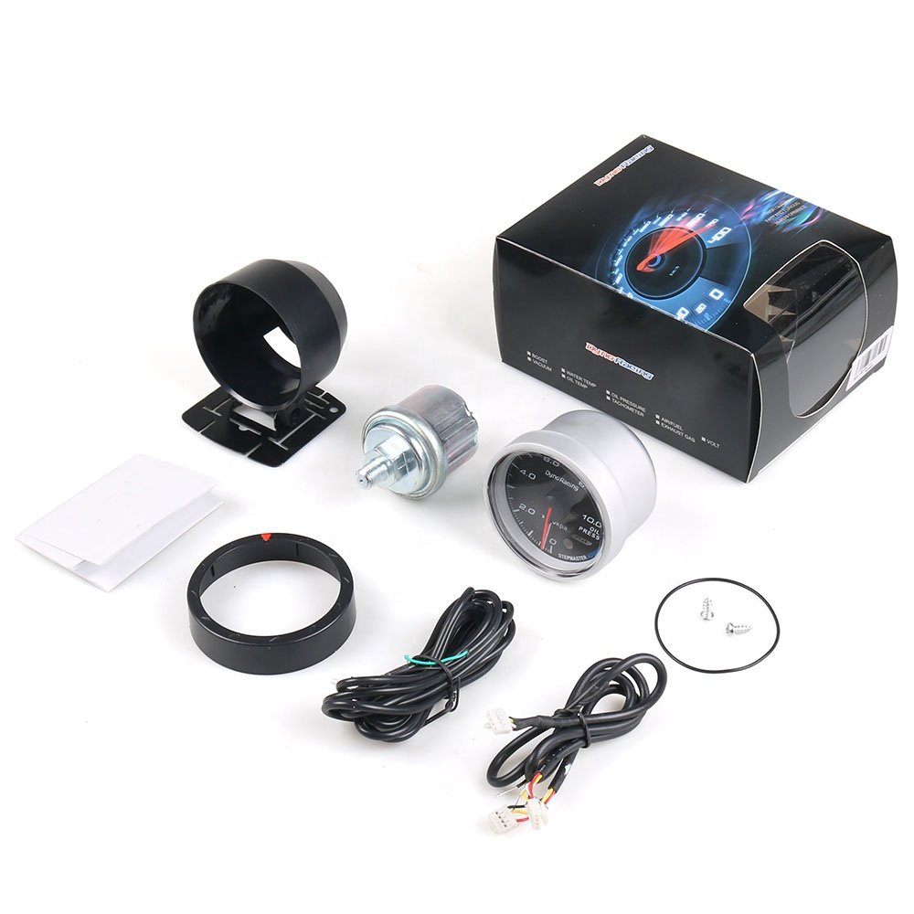 60MM Auto Car Oil Pressure Gauge 0-10 Bar Oil Press Meter With Oil Pressure Sensor