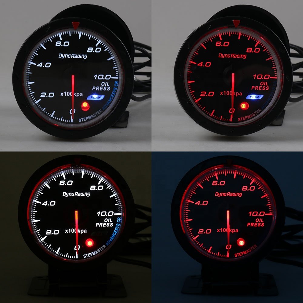 60MM Auto Car Oil Pressure Gauge 0-10 Bar Oil Press Meter With Oil Pressure Sensor