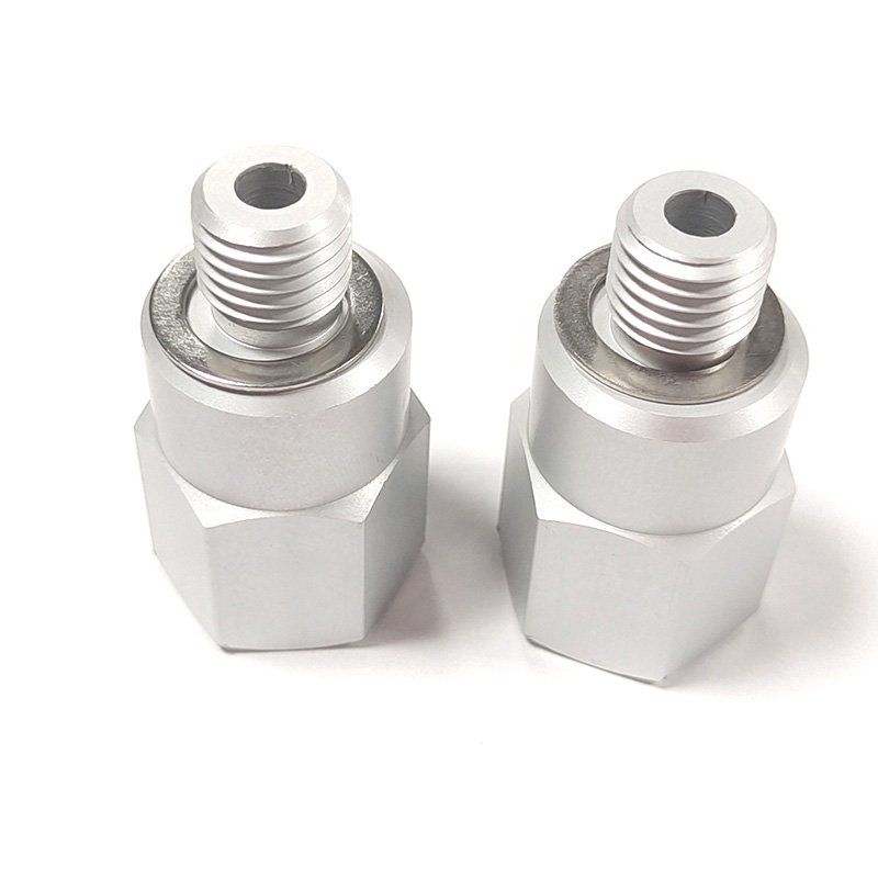 Oil Pressure Sensor Cooling Water Temperature Sensor Adapter M12 *1.5 Male to 3/8 NPT Female Aluminum Silver in Stock
