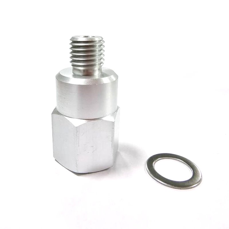 Oil Pressure Sensor Cooling Water Temperature Sensor Adapter M12 *1.5 Male to 3/8 NPT Female Aluminum Silver in Stock