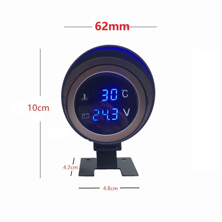 2 IN 1 Water Temperature Gauge Digital Led Voltmeter Water Temp Joint Pipe Sensor Car Truck Motorcycle Car Temperature Sensor