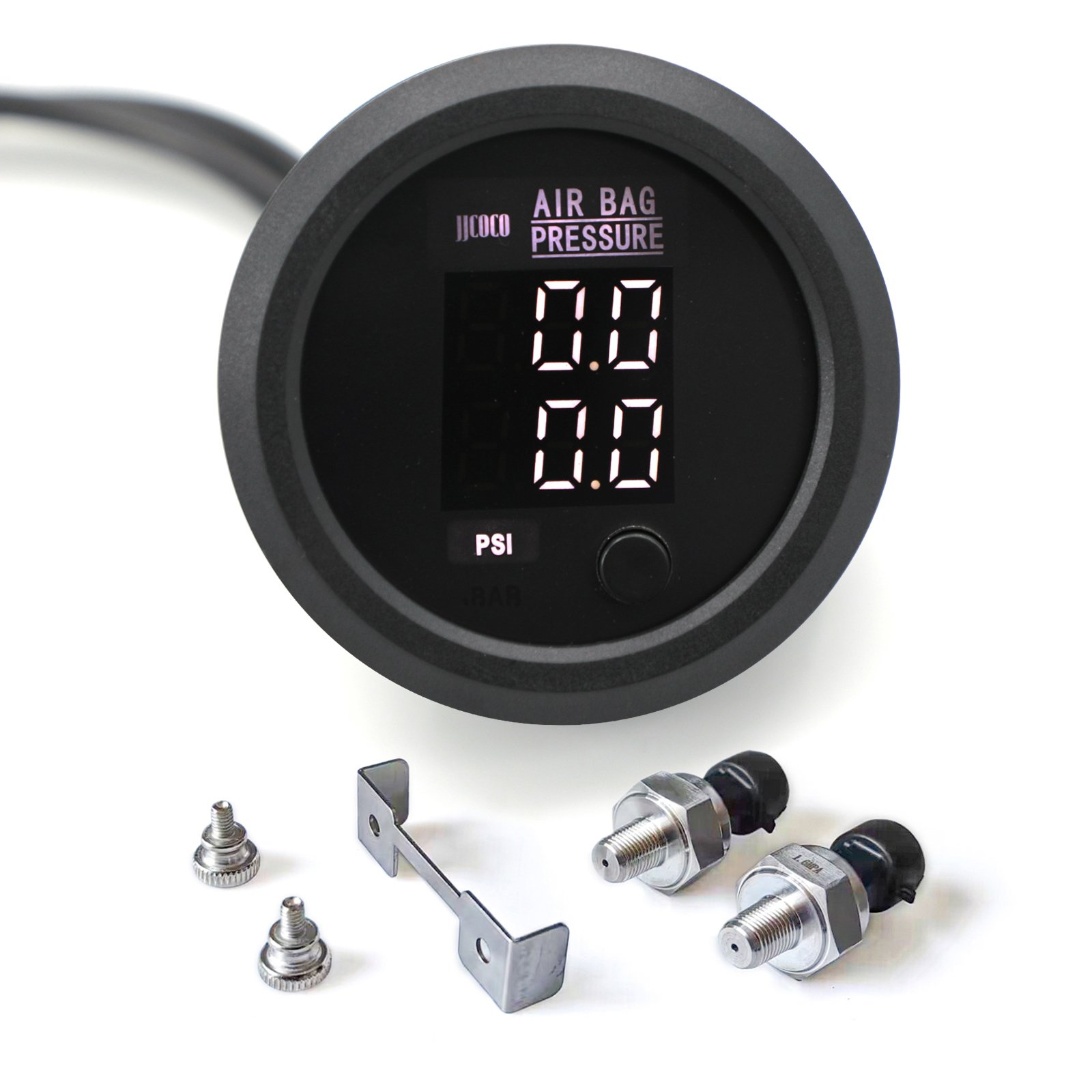52MM air Pressure Gauge with Two Sensor 1.6MPA(232PSI) WHITE