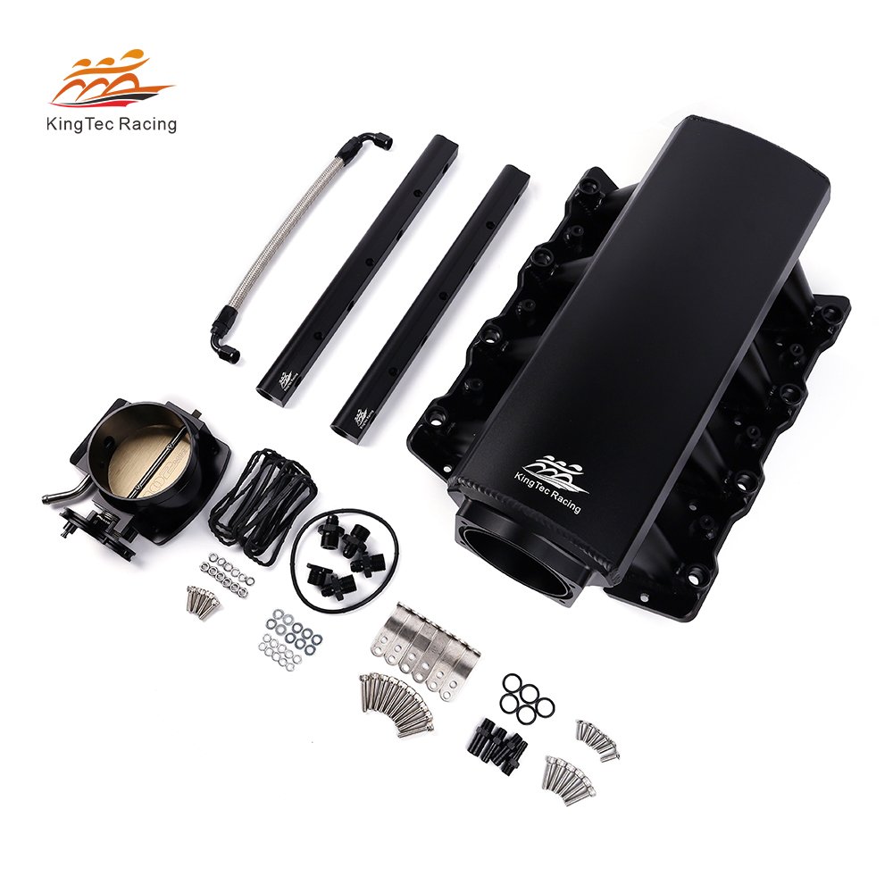 Kingtec Low Profile Intake Manifold Fuel Rail LS1 LS2 LS6 92/102mm with MAP Sensor Port High Performance