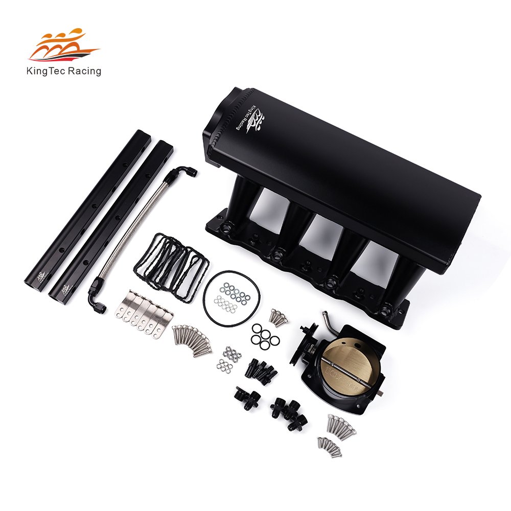 Kingtec Low Profile Intake Manifold Fuel Rail LS1 LS2 LS6 92/102mm with MAP Sensor Port High Performance