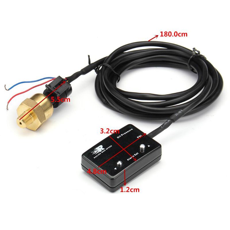 High Quality 1/8 Npt Rectangle Display Digital Oil Pressure Gauge with Sensor (OPM-01)